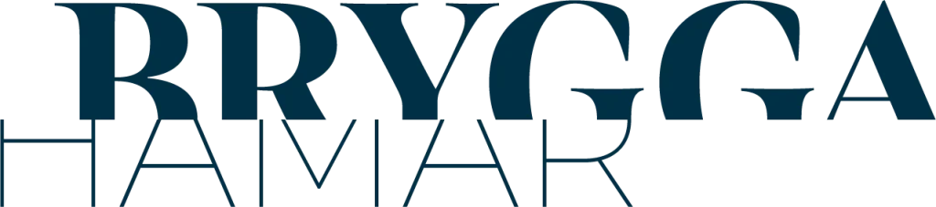 Brygga Hamar logo mørk blå tranparant bakgrunn